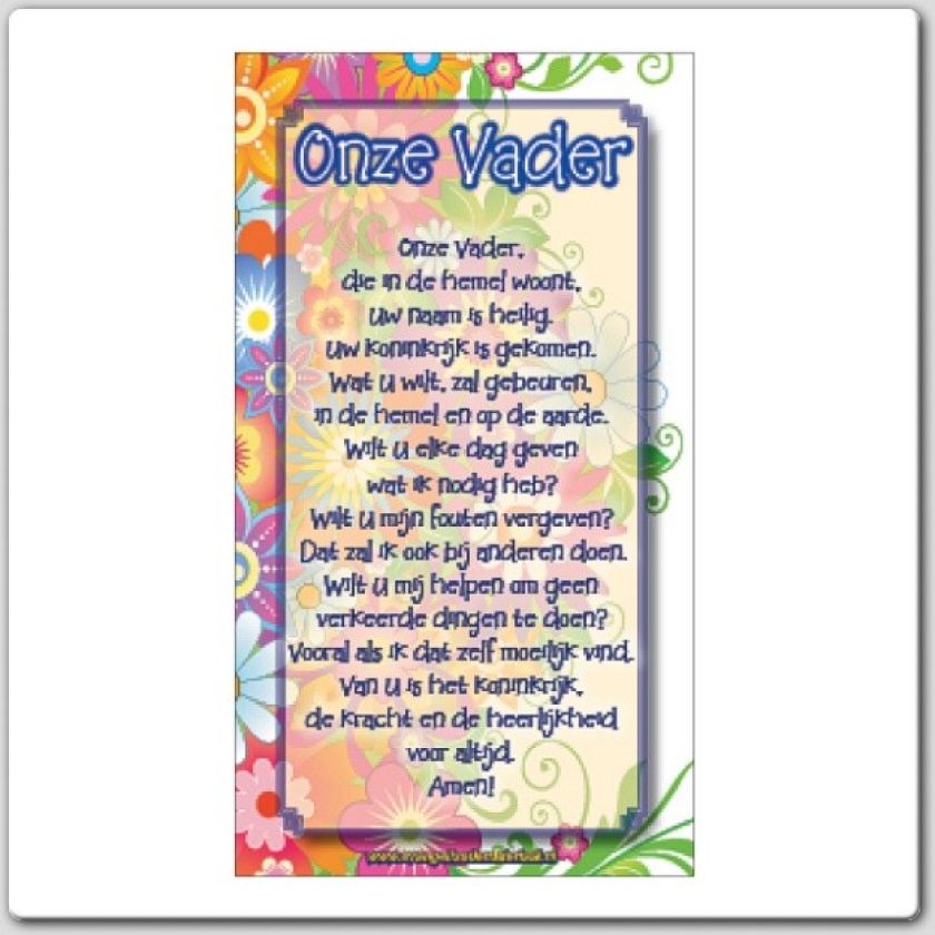 Kinderkaart 'Onze Vader' - 44916 -  Kinderkaarten bij MajesticAlly