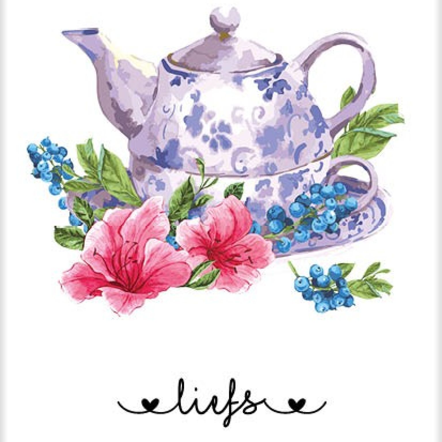 Kaart 'Liefs - theepot' - MA31005 -  Bloom bij MajesticAlly