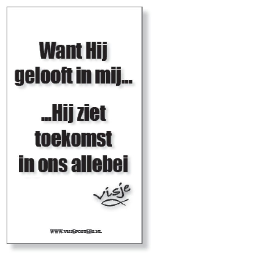 Kaart visje want hij gelooft in mij - 44130 -  Visje kaarten bij MajesticAlly
