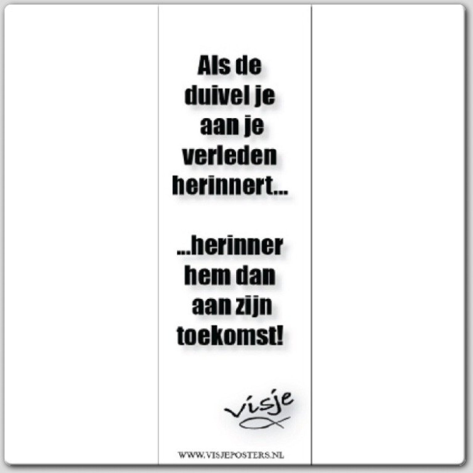 Boekenlegger visje als de duivel je aan - 44861 -  Visje bij MajesticAlly