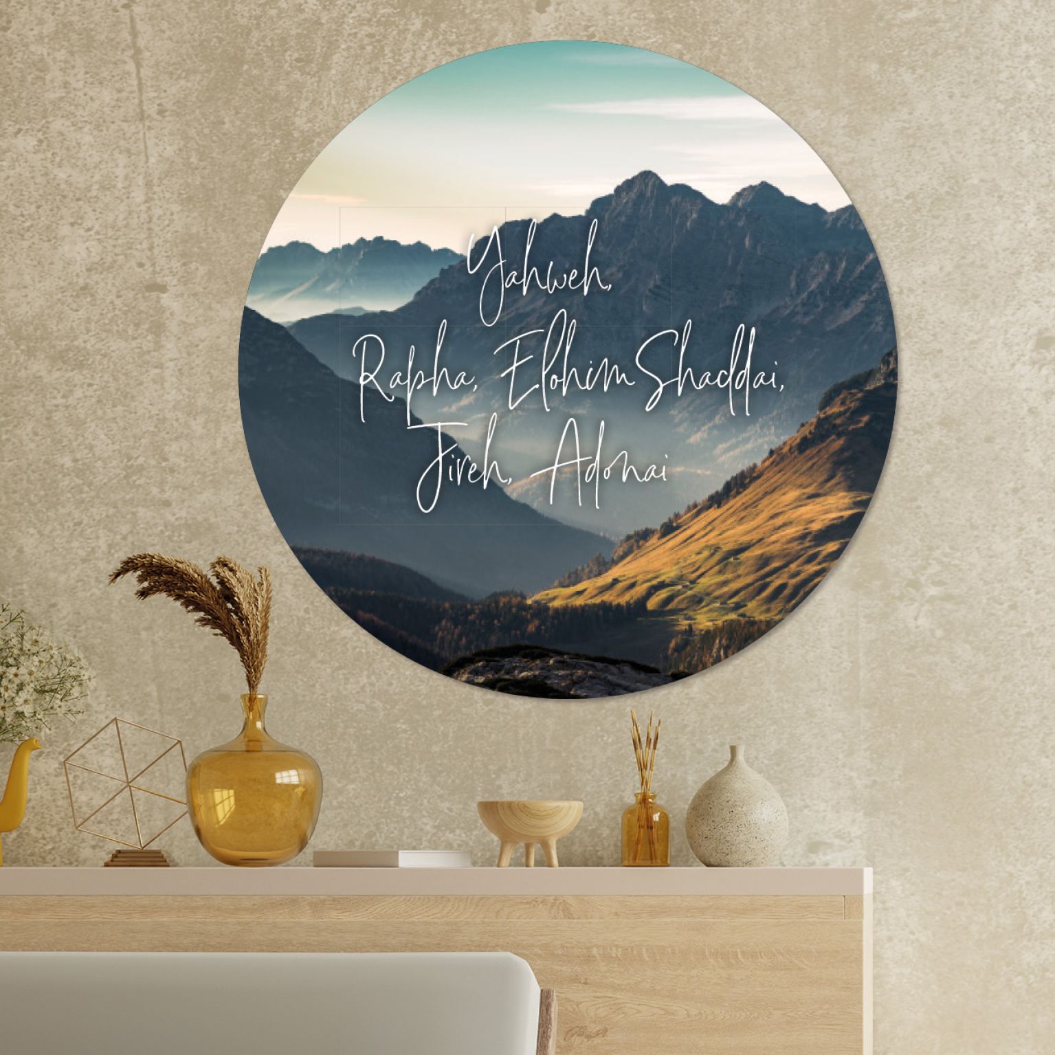 Muurcirkel Yahweh 100 cm