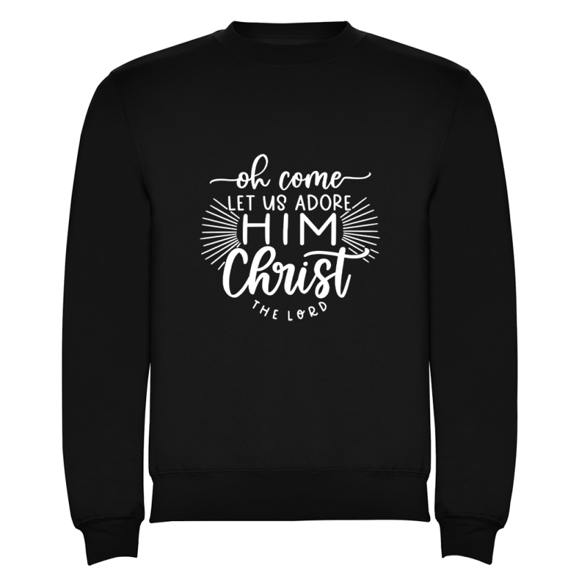 Oh come let us adore Him Zwarte trui eeb8f9fb