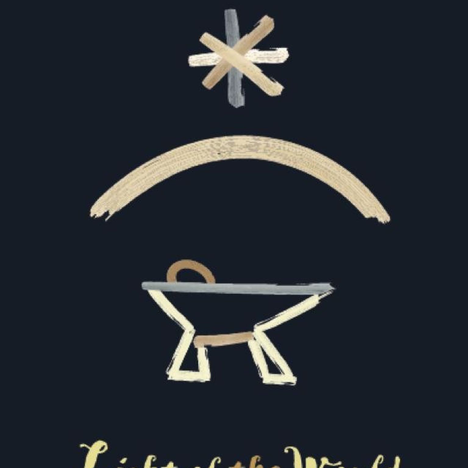 Kerstkaart 'Light of the world - kribbe' - MA26215 -  Christelijke kerstkaarten bij MajesticAlly