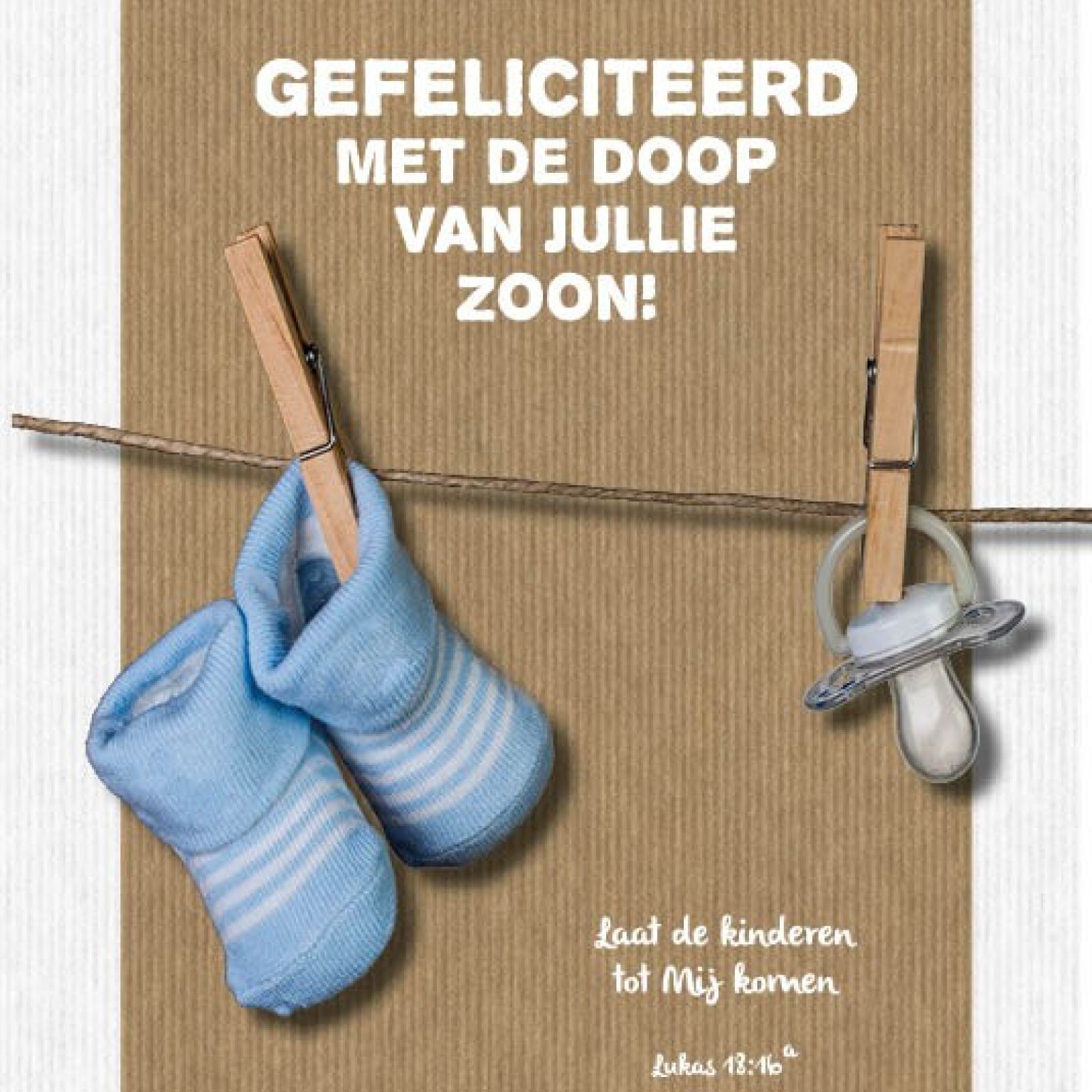 Kaart 'Doop zoon - Lucas 18' - MA17045 -  Leef!  bij MajesticAlly