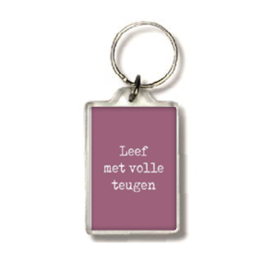 Sleutelhanger Leef met volle teugen - roze - MA35502 -  Precious bij MajesticAlly