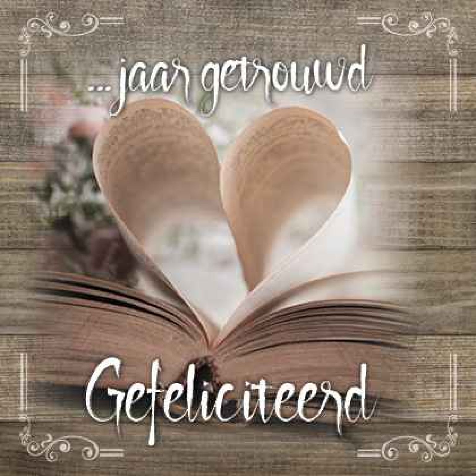 Kaart '... jaar getrouwd' - MA19031 -  Brocante bij MajesticAlly