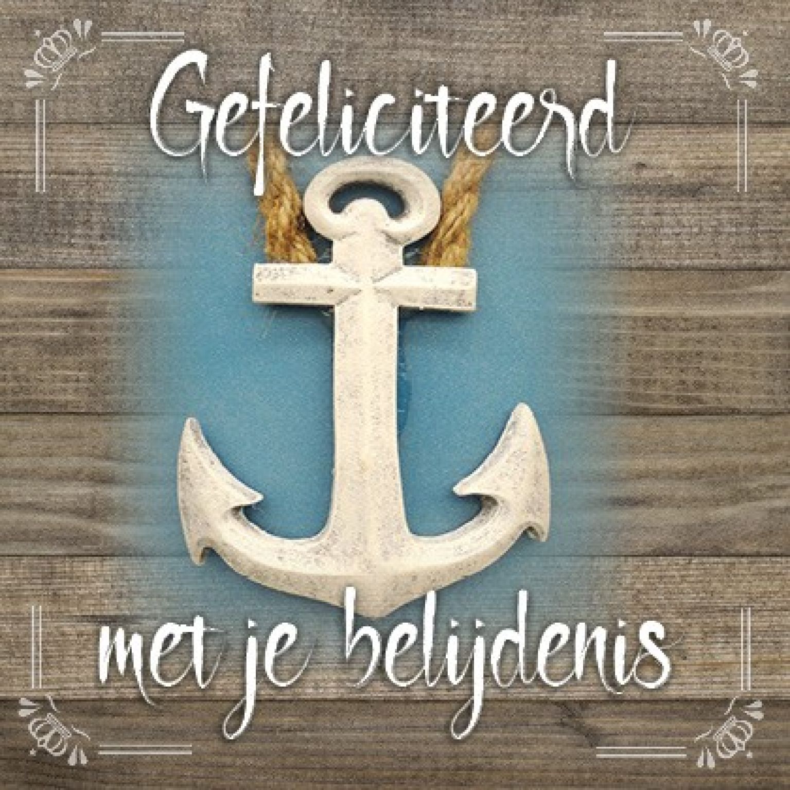 Kaart 'Belijdenis - anker' - MA19049 -  Brocante bij MajesticAlly