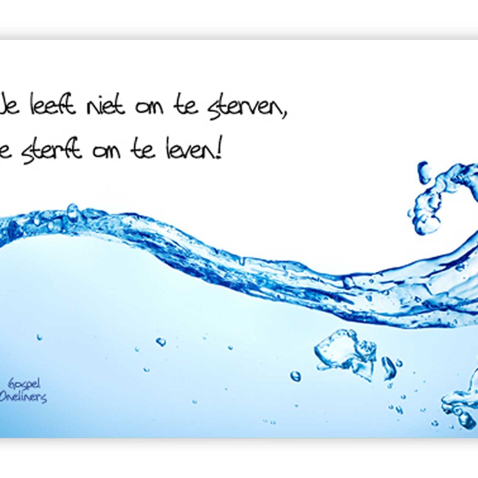 'Je leeft niet om te sterven' - MA10034 -  Volwassendoop