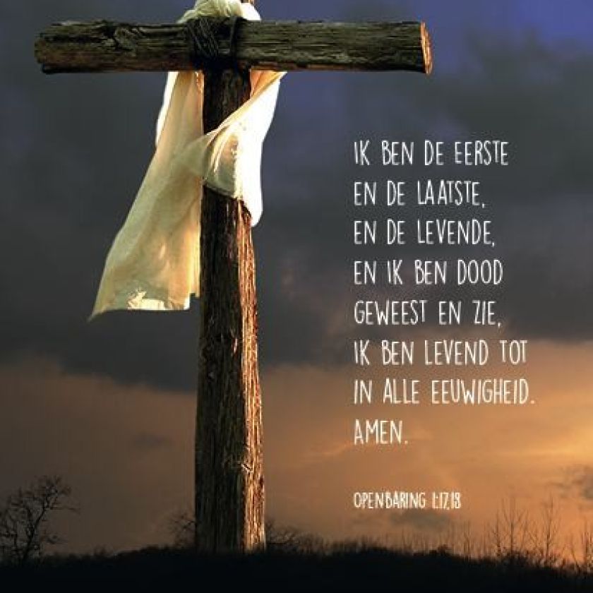 Voordeelkaart 'Gezegende paasdagen - kruis'- Openbaring - MA38029 -  Pasen bij MajesticAlly