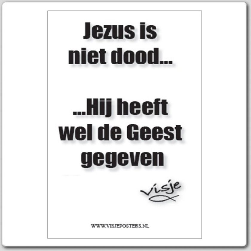 Kaart visje Jezus is niet dood hij heeft - 44112 -  Visje kaarten bij MajesticAlly