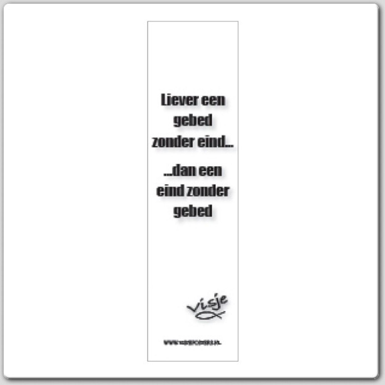 Boekenlegger visje liever een gebed zond - 44847 -  Visje bij MajesticAlly