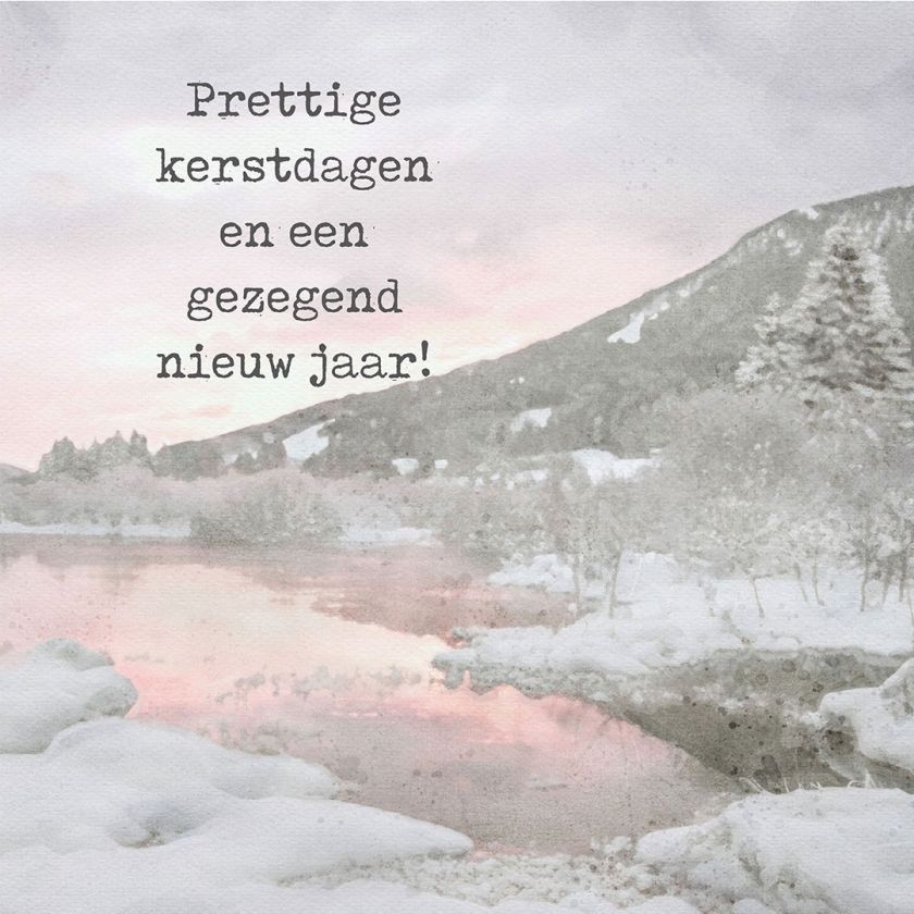 MA41220 - Minikerstkaart 'Sneeuwlandschap'