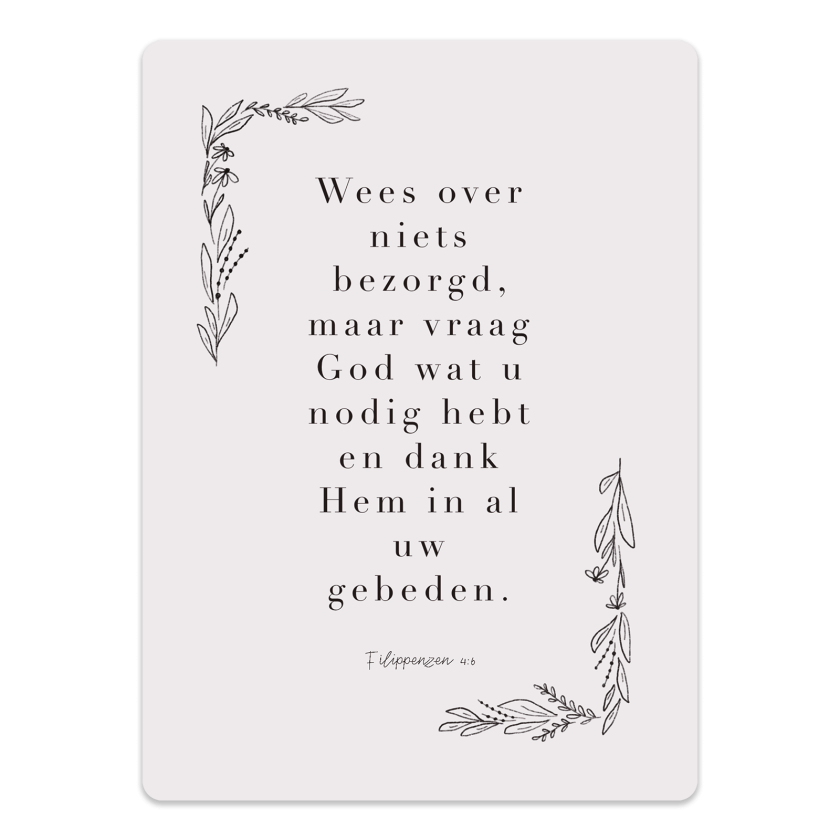 MA58108 Wees over niets bezorgd fbf68652