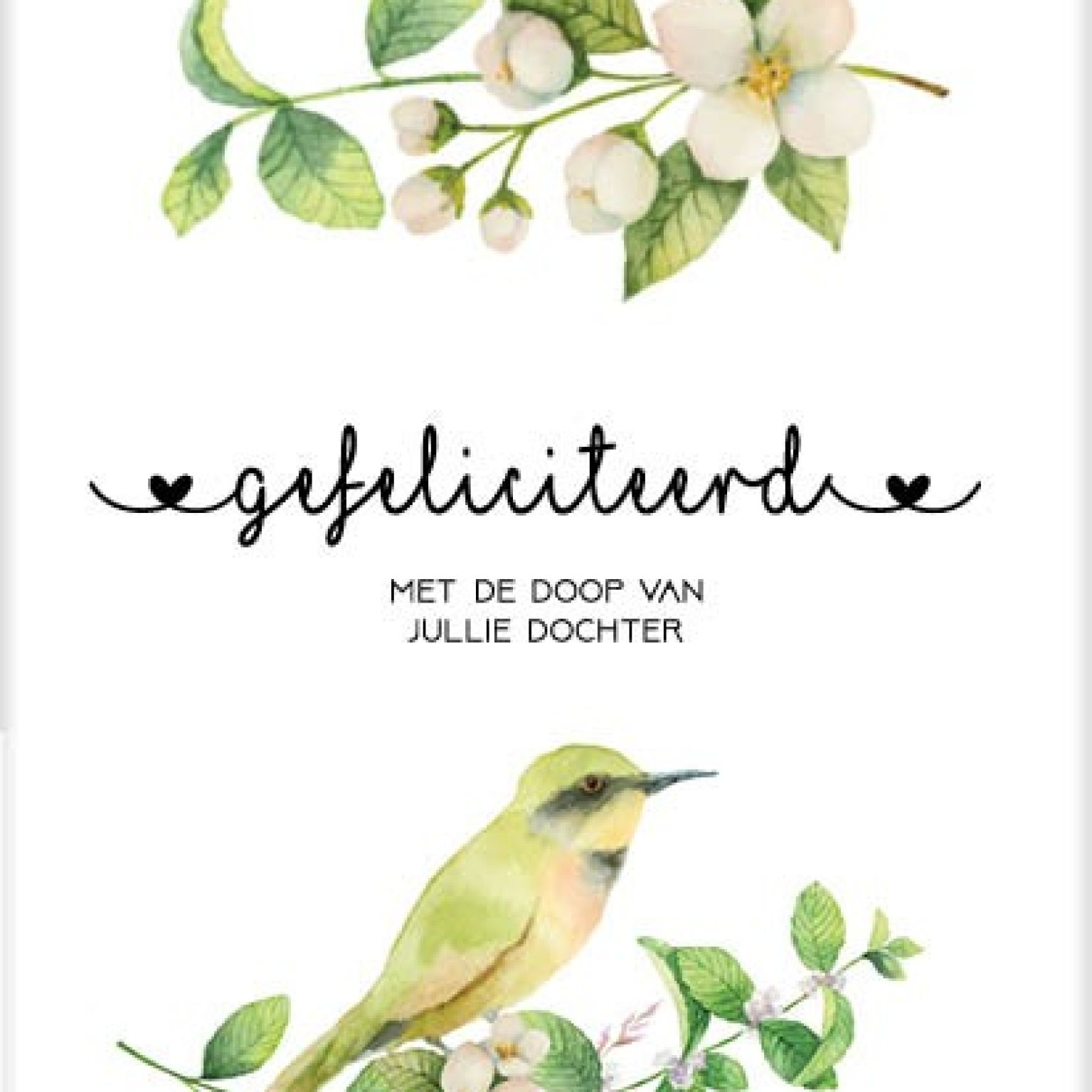 Kaart 'Doop dochter' - MA31008 -  Bloom bij MajesticAlly