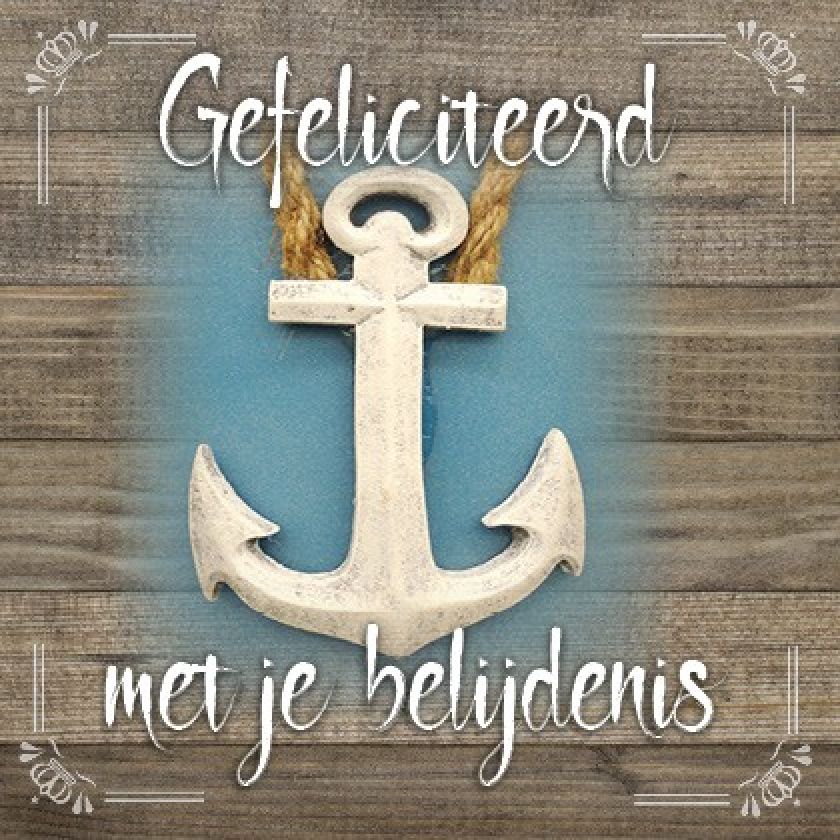 Kaart 'Belijdenis - anker' - MA19049 -  Brocante bij MajesticAlly