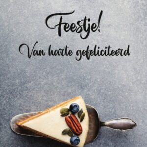Kaart 'Feestje! Van harte gefeliciteerd'