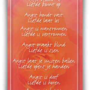 Bemoedigingskaart -  'Liefde tegenover angst' - 44059 -  Kaarten bij MajesticAlly