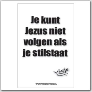 kaart Visje 'Je kunt Jezus niet volgen' - 44069 -  Visje kaarten bij MajesticAlly