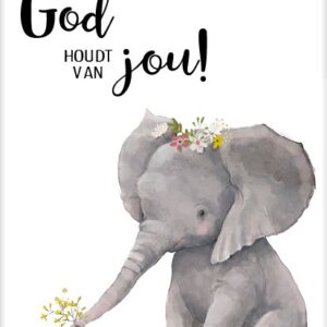 Poster 50x70 God houdt van jou - MA33212 -  Posters XL  bij MajesticAlly