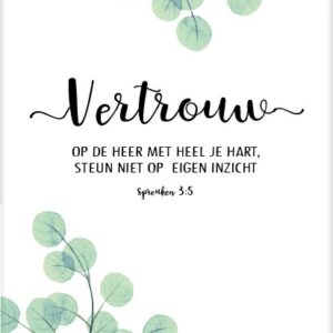 Poster 50x70 vertrouw op de Heer - MA33204 -  Posters XL  bij MajesticAlly