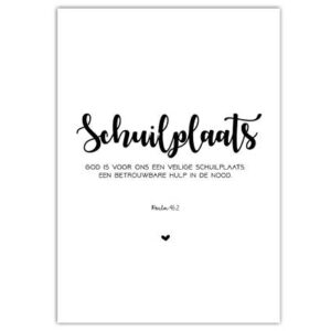 Poster A4 'Schuilplaats' - zwartwit - MA33001 -  Posters A4 bij MajesticAlly