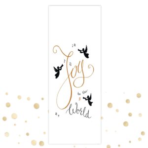 Boekenlegger  'Joy to the world' - MA36103 -  Kerst boekenleggers bij MajesticAlly