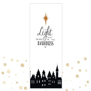 Boekenlegger 'Light shines in the darkness' - MA36104 -  Kerst boekenleggers bij MajesticAlly