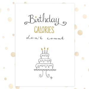 Kaart 'Birthday calories' - MA36011 -  Golden Blessings bij MajesticAlly