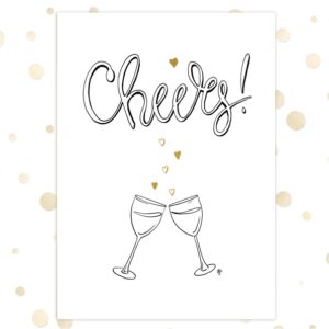 Kaart 'Cheers' - MA36020 -  Golden Blessings bij MajesticAlly