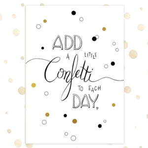 Kaart 'Add a little confetti' - MA36024 -  Golden Blessings bij MajesticAlly