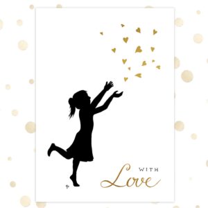 Kaart 'With love' - MA36025 -  Golden Blessings bij MajesticAlly