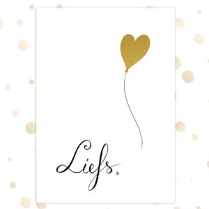 Kaart 'Liefs' - MA36026 -  Golden Blessings bij MajesticAlly