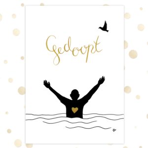 Kaart 'Gedoopt-man' - MA36031 -  Golden Blessings bij MajesticAlly