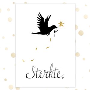 Kaart 'Sterkte - duif' - MA36039 -  Golden Blessings bij MajesticAlly