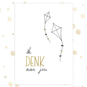 Kaart 'Ik denk aan jou - vlieger' - MA36045 -  Golden Blessings bij MajesticAlly
