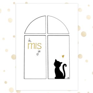 Kaart 'Ik mis je' - MA36046 -  Golden Blessings bij MajesticAlly