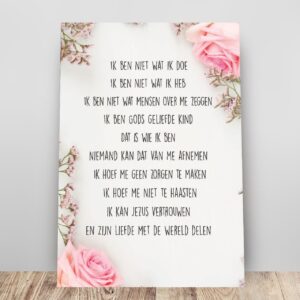 Metal Deco  A3 'Credo - roos' - MA11618 -  Metal Deco bij MajesticAlly