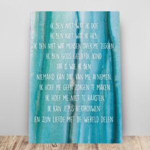 Metal Deco A3 'Credo - turquoise' - MA11620 -  Metal Deco bij MajesticAlly