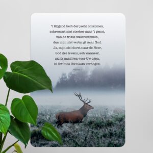 Interieurbord 't Hijgend hert - Psalm 42' - MA26123 -  Interieurborden bij MajesticAlly