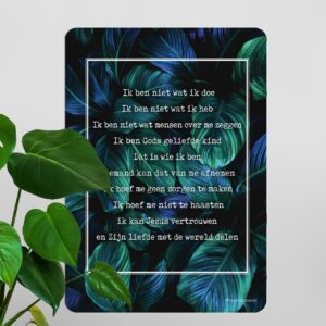 Interieurbord 'Credo - bladeren' - MA26128 -  Interieurborden bij MajesticAlly