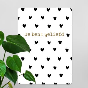 Interieurbord 'Je bent geliefd - hartjes' - MA26132 -  Interieurborden bij MajesticAlly