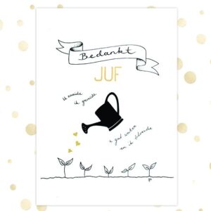 Kaart 'Bedankt juf' - MA36070 -  Golden Blessings bij MajesticAlly