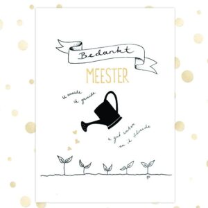 Kaart 'Bedankt meester' - MA36071 -  Golden Blessings bij MajesticAlly