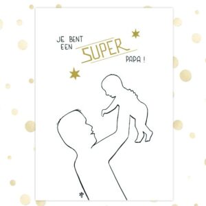 Kaart 'Super papa' - MA36069 -  Golden Blessings bij MajesticAlly