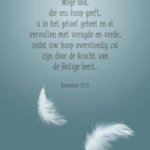 Kaart 'Veertjes - Romeinen 15' - MA38043 -  Pinksteren bij MajesticAlly