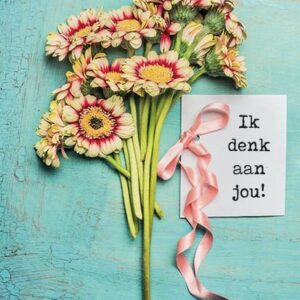 Kaartenpakket - 100 stuks 'Ik denk aan jou!' - MA38021-100x -  Kaarten bij MajesticAlly