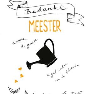 Voordeelkaart 'Bedankt meester - gieter' - MA38070 -  Voordeelkaarten christelijk bij MajesticAlly