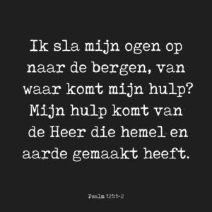 Collage Deco 'Psalm 121' - 14x14 cm - MA39136 -  Wanddeco bij MajesticAlly