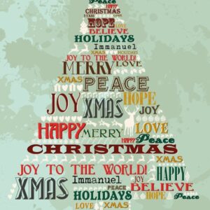 Kerstkaart 'Letterboom' - MA26233 -  Christelijke kerstkaarten bij MajesticAlly