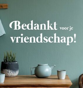 Miniaart 'Bedankt voor je vriendschap' - 552601MK -  Minikaartjes bij MajesticAlly